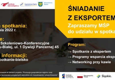 Zapraszamy na spotkanie informacyjne ŚNIADANIE Z EKSPORTEM